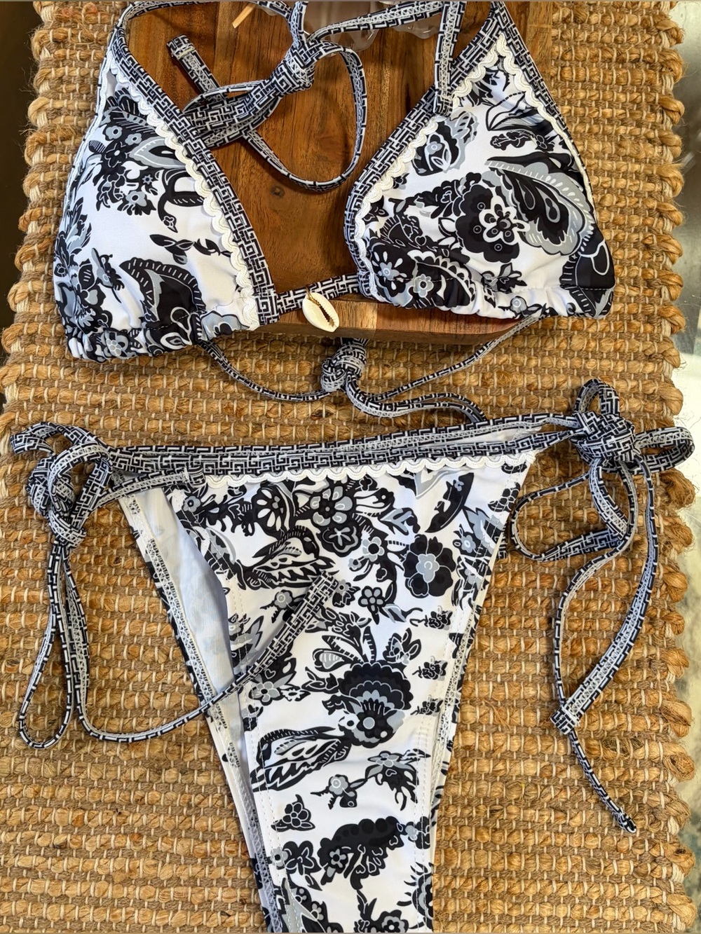 NWOT Paisley Tie-Knot Bikini Set
